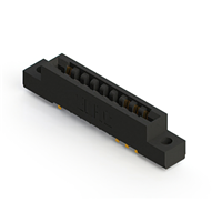 9 Position Femelle Connecteur Non spécifié, bord unique Or 0,156 po (3,96mm) Noir