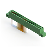 32 Position Femelle Connecteur Non spécifié - double bord Or 0,100 po (2,54mm) Vert