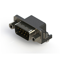 9 Position D-Sub Plug, Male Pins Connector