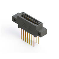 14 Position Female Connector Non Specified - Dual Edge Gold 0.125" (3.18mm) Black