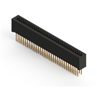 68 Position Female Connector Non Specified - Dual Edge Gold 0.100" (2.54mm) Black