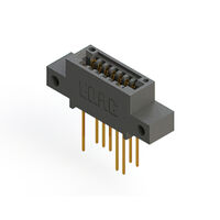 14 positionen Buchse Steckverbinder Nicht angegeben - Doppelkante Gold 0,100" (2,54mm) Schwarz