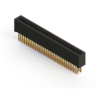 66 Position Female Connector Non Specified - Dual Edge Gold 0.100" (2.54mm) Black