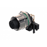 12 针位圆形连接器 插座，母型插口 焊接