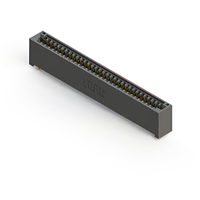 64 positionen Buchse Steckverbinder Nicht angegeben - Doppelkante Gold 0,100" (2,54mm) Schwarz