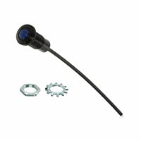 Light Pipe Single Blue Flexible 4" (101.6mm) Panel Mount