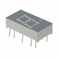 Displaymodule - LED-Zeichen und -Ziffern Rot 7-Segment 1 Zeichen Gemeinsame Kathode 1,85V 20mA H x B x T: 0,738" x 0,386" x 0,200" (18,75mm x 9,80mm x 5,08mm) 14-DIP (0,295", 7,50mm)