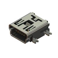 USB - mini B USB 2.0, USB 3.2 Gen 1 (USB 3.1 Gen 1, Superspeed (USB 3.0)) Receptacle Connector 5 Position Surface Mount, Right Angle