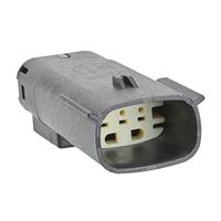 3 Rectangular Connectors - Housings Plug Gray 0.138" (3.50mm)