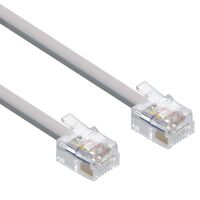 Modular Cable Plug to Plug 6p6c (RJ11, RJ12, RJ14, RJ25) 7.00' (2.13m)