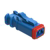 2 矩形连接器 - 外壳 插头 蓝色