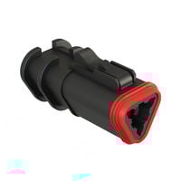 3 Rectangular Connectors - Housings Plug Black