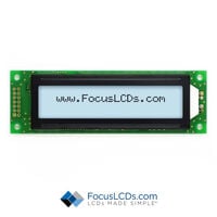 Character Display Module Transflective 5 x 8 Dots FSTN - Film Super-Twisted Nematic LED - White Serial 116.00mm x 37.00mm x 13.50mm