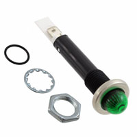 LED Panel Indicator Green 24V Quick Connect - 0.187" (4.7mm)