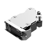 9 ตำแหน่ง ฝาหลังสองชิ้น คอนเนคเตอร์ เงิน 45° ชิลด์