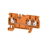 Terminal Block Connector 3 Position Feed Through Orange 12-28 AWG