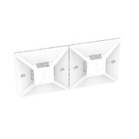 Vierfache Öffnung Kabelbinder - Halter und Montagematerial Weiß Klebstoff