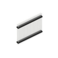 46 Position Header Spacer Connector 0.100" (2.54mm) Gold Through Hole