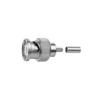 BNC Connector Plug, Male Pin 50 Ohms Free Hanging (In-Line) Crimp