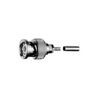 BNC Connector Plug, Male Pin 50 Ohms Free Hanging (In-Line) Crimp