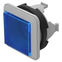 Configurable Switch Body Pushbutton, Square Illuminated - Blue