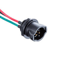 14 针位圆形连接器 插座，公形引脚 导线引线