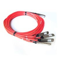 60 posisjoner OSFP800 to OSFP-RHS 4x Plugg til plugg (4) 16,40' (5,00m) Rød Skjermet
