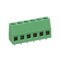 6 Position Wire to Board Terminal Block Horizontal with Board 0.197" (5.00mm) Through Hole