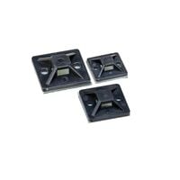 Vierfache Öffnung Kabelbinder - Halter und Montagematerial Schwarz Klebstoff