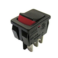 Rocker Switch SPDT 16A (AC) 125 V Panel Mount, Snap-In