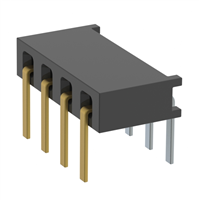 4 Position Receptacle Connector 0.079" (2.00mm) Through Hole, Right Angle Gold