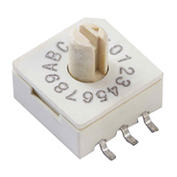 Dip Switch Hexadecimal 16 Position Surface Mount Rotary with Shaft Actuator 100mA 50VDC