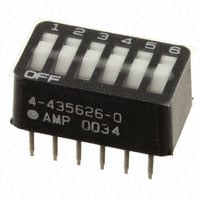 DIP-Schalter SPST 6 positionen Durchkontaktierung Wippschalter Betätiger