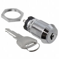 Keylock Switch 2 Position SPDT 3A (AC) 250 V AC DC Panel Mount