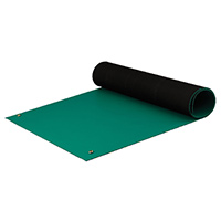 Conductive, Dissipative Table, Workbench Grounding Mat Elastomer Green 6' (1.83m) X 3' (0.91m)