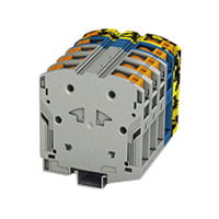 Terminal Block Connector 4 Position Feed Through Black, Blue, Gray, Yellow 1/0-8 AWG