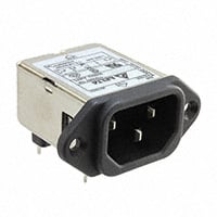 Power Entry Connector Receptacle, Male Blades IEC 320-C14 Panel Mount, Flange; Through Hole, Right Angle
