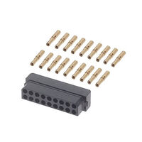 18 Position Rectangular Receptacle Connector Crimp Gold 24-28 AWG