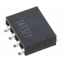 4 Positionen Buchse Steckverbinder 0,100" (2,54mm) Oberflächenmontage, rechtwinklig Zinn-Blei