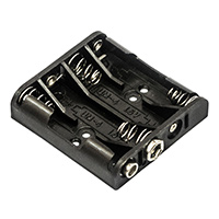Battery Holder (Open) AAA 4 Cell 9V Snap Connector