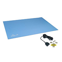 Conductive, Dissipative Table, Workbench Grounding Mat Rubber Blue 3' (0.91m) X 2' (0.61m)