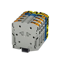 Terminal Block Connector 4 Position Feed Through Black, Gray, Yellow 1/0-8 AWG