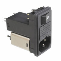 Power Entry Connector Receptacle, Male Blades - Module IEC 320-C14 Panel Mount, Snap-In