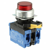 按钮开关 DPST-NO 标准，发光式 前面板安装