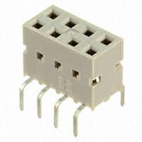 8 Position Receptacle, Bottom or Top Entry Connector 0.100" (2.54mm) Through Hole Gold