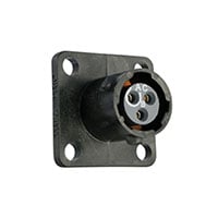 3 Position Circular Connector Receptacle, Female Sockets Solder Cup