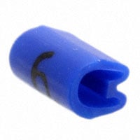 Wire Marker, Push On 0.18" L (4.5mm) Blue Poly-Vinyl Chloride (PVC)