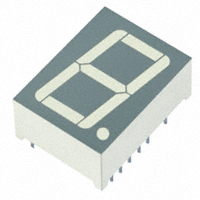 Display Modules - LED Character and Numeric Yellow 7-Segment 1 Character Common Cathode 1.95V 10mA 0.984" H x 0.732" W x 0.417" D (25.00mm x 18.60mm x 10.60mm) 18-DIP (0.600", 15.24mm), 13 Leads