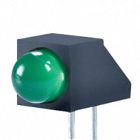 LED Circuit Board Indicator LED Circuit Board Indicator Single Green Diffused, Tinted 2V 10mA Round with Domed Top 4.80mm Dia Through Hole, Right Angle