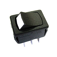 摇臂开关 DPDT 16A（AC） 125 V 面板安装，卡入式